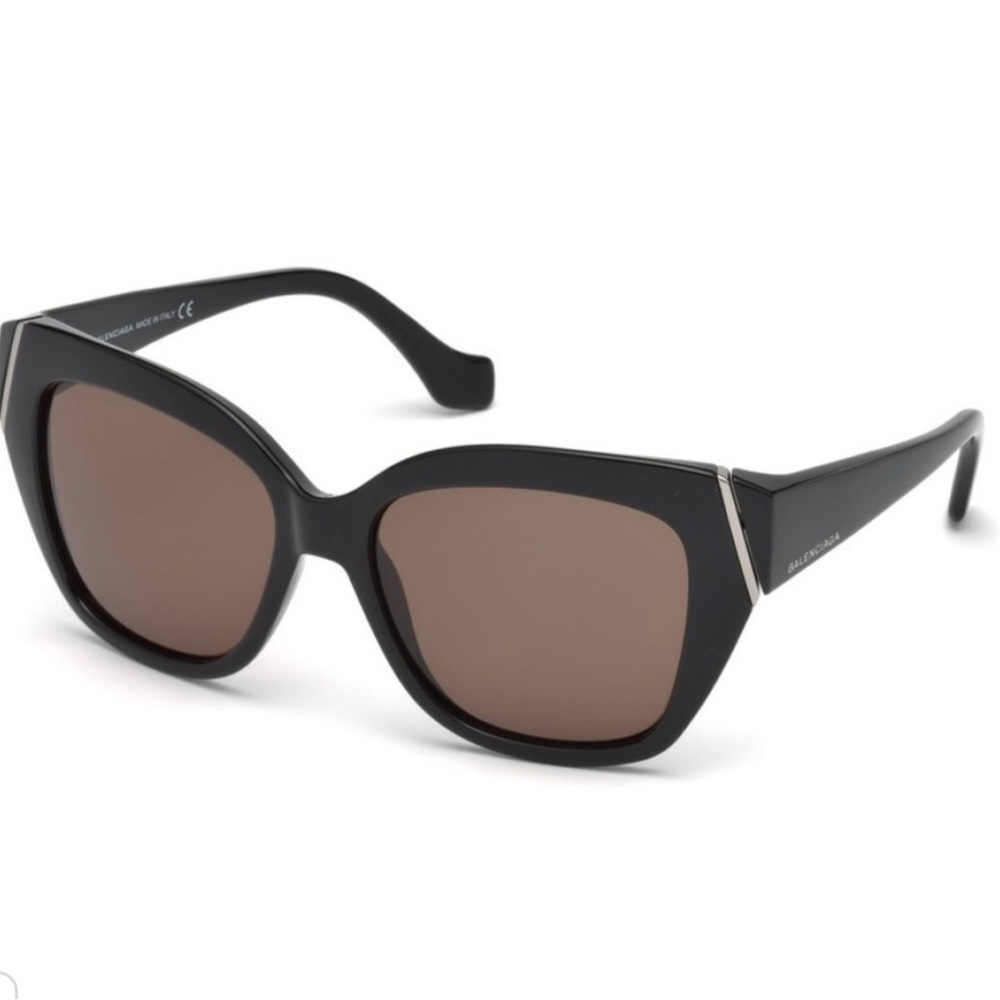 SOLD - Balenciaga Black Acetate Cat Eye Sunglasses